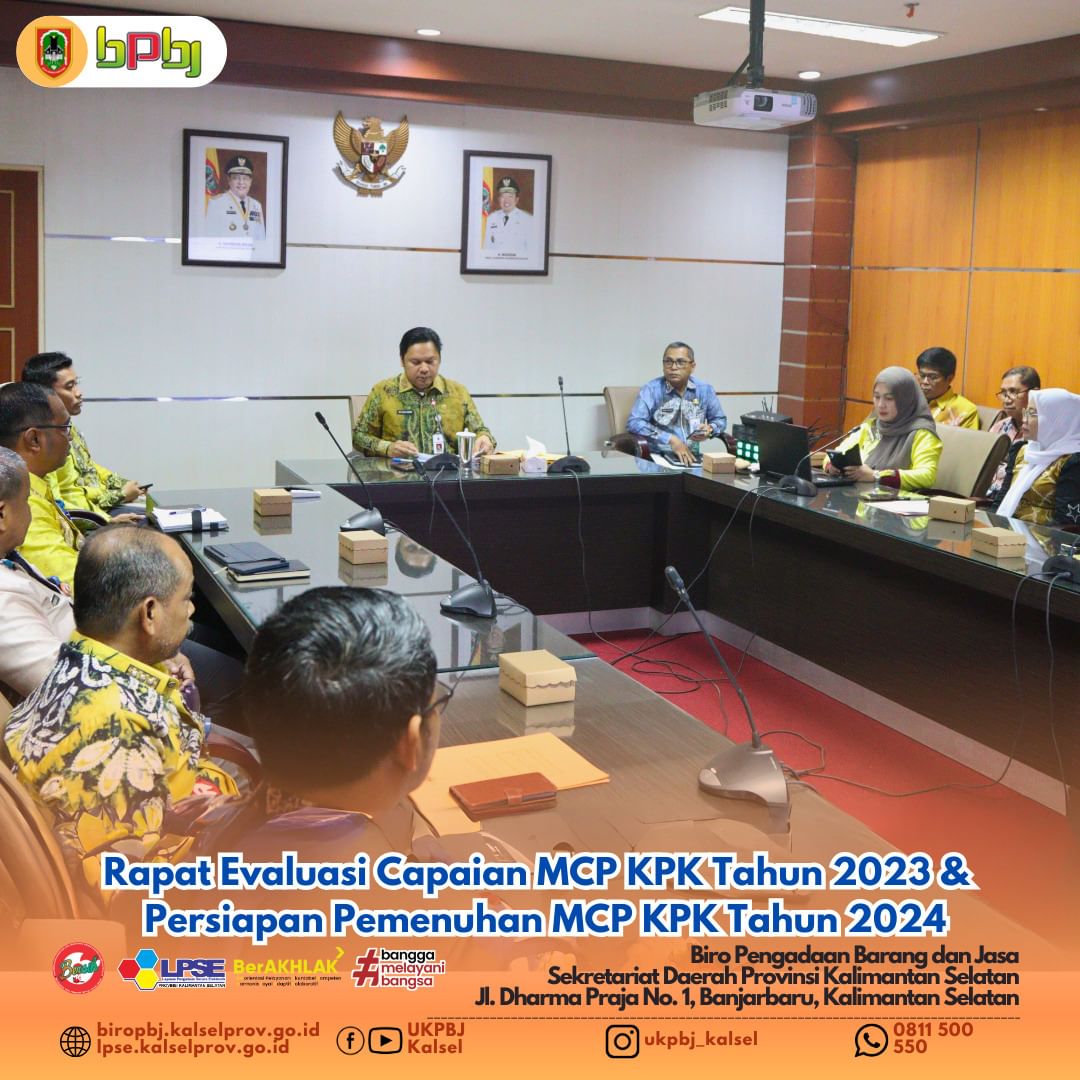 Rapat Evaluasi Capaian MCP KPK
