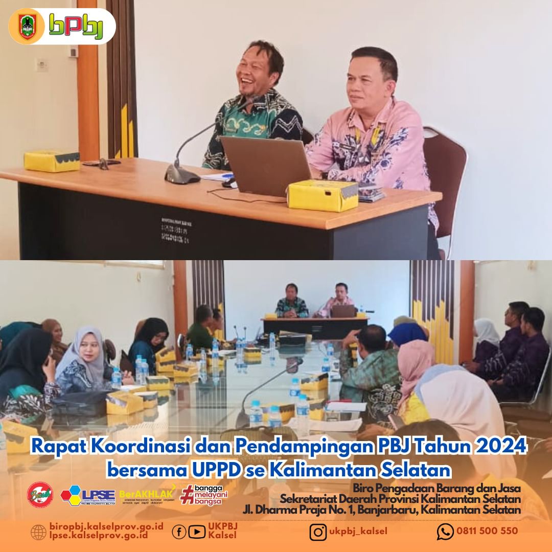 Rapat Koordinasi Pengadaan Barang dan Jasa tahun 2024 bersama UPPD se Kalimantan Selatan